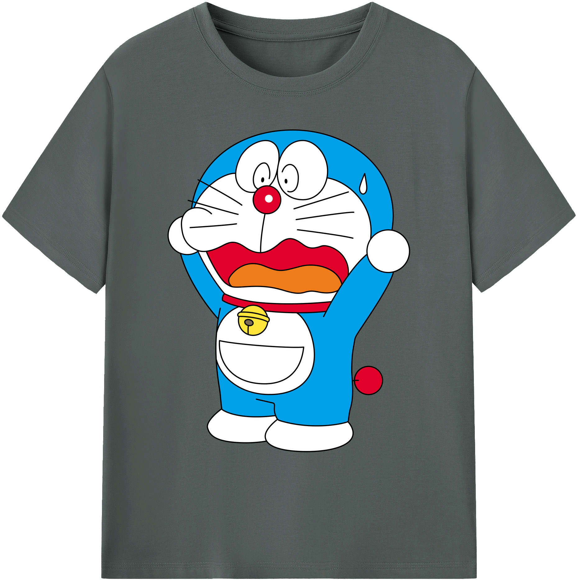 （画像用） ドラえもん Doraemon 綿100％ メンズ半袖Tシャツ｜肌触りやわらか＆通気性